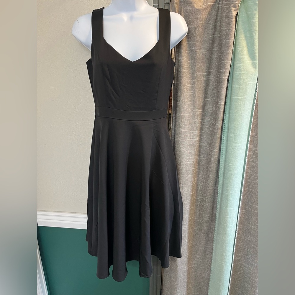 Lulu's Black Sleeveless V-Neck Mini Dress